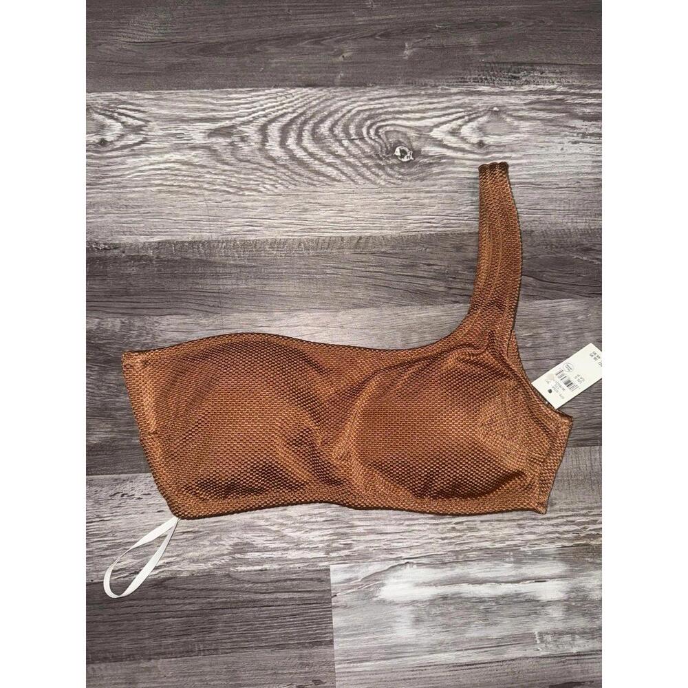 Brown One Shoulder Aerie Swim